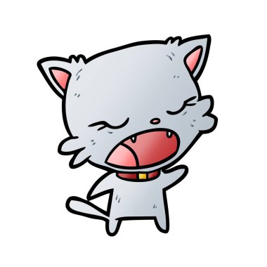 sevimli çizgi kedi konuşuyor