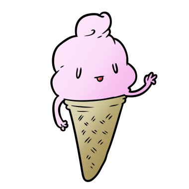 sevimli çizgi dondurma