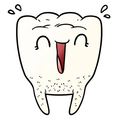 Çizgi film dişinin vektör çizimi