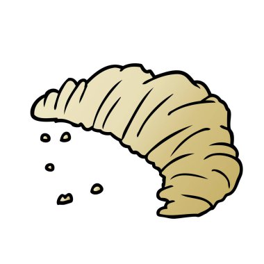 vektör çizim karikatür kruvasan