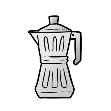 vektör çizim karikatür espresso makinesi