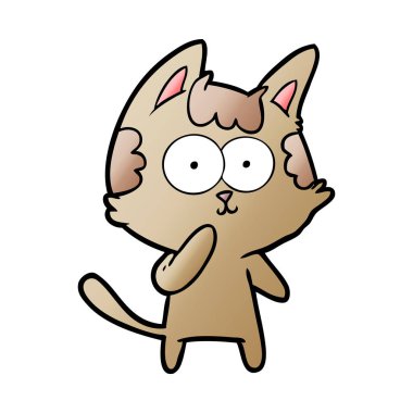Çizgi film kedisinin vektör çizimi