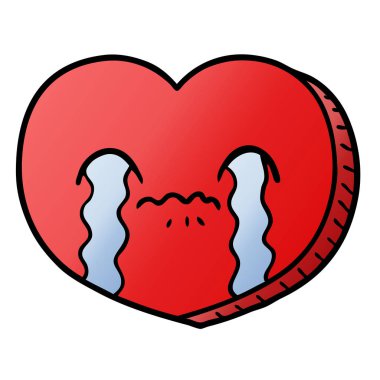 aşk kalp ağlıyor çizgi film