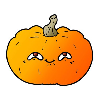 mutlu karikatür kabak vektör çizim