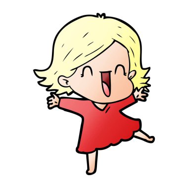 vektör çizim karikatür komik kadın