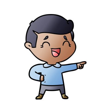 çizgi film gülen adam işaret