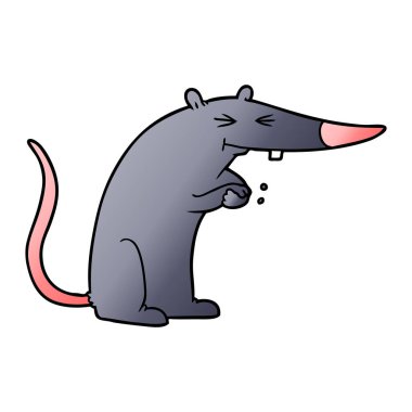 vektör çizim karikatür sinsi fare