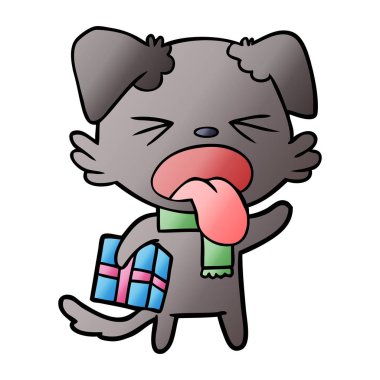 Noel hediye ile tiksinti köpek çizgi film