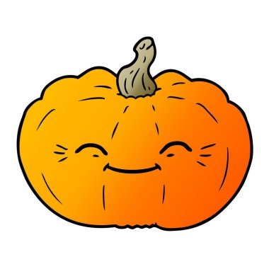 Çizgi film balkabağının vektör çizimi