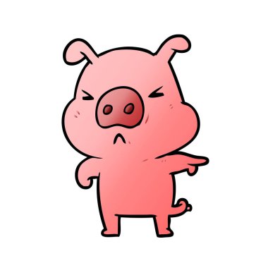 çizgi film kızgın domuz işaret