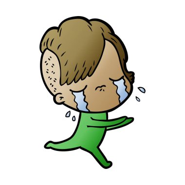 vektör çizim ayı ağlıyor çizgi film