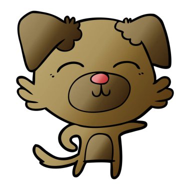 Çizgi film köpeğinin vektör çizimi