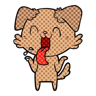 köpek shrugging nefes nefese karikatür omuzlar