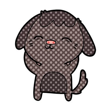 vektör çizim mutlu karikatür köpek