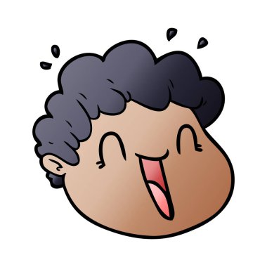 vektör çizim karikatür erkek yüz