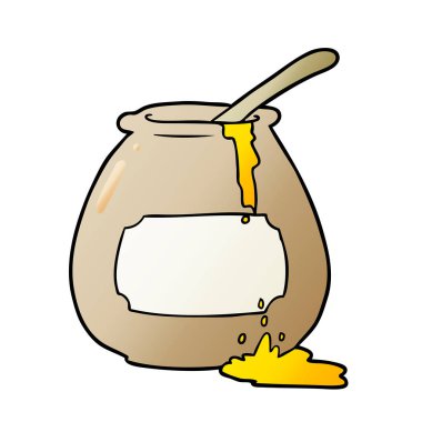 vektör çizim karikatür Bal Çömleği