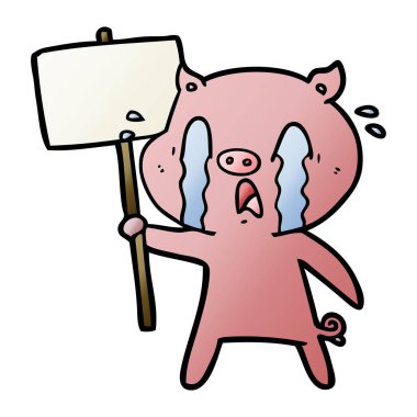 vektör çizim ayı ağlıyor çizgi film