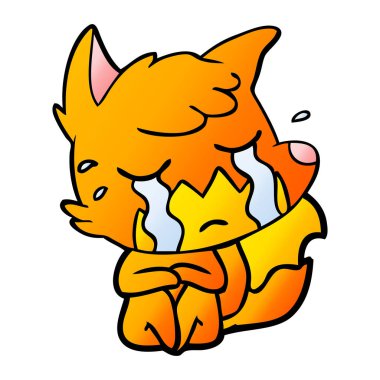 vektör çizim ayı ağlıyor çizgi film