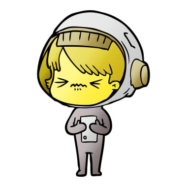 kızgın çizgi film alan kız