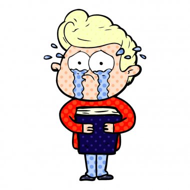 ağlayan adam kitap çizgi film