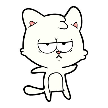 Çizgi film kedisinin vektör çizimi