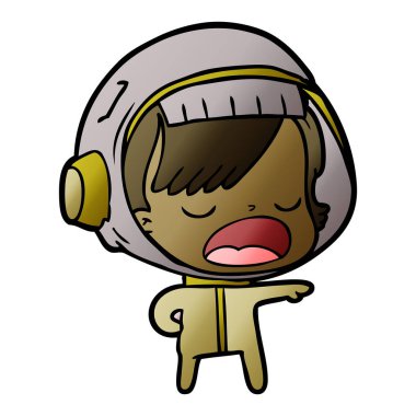 çizgi film astronot kadın açıklayan