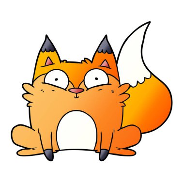 vektör çizim karikatür ürküyor fox