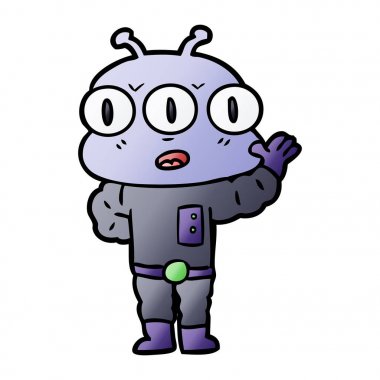 üç gözlü yabancı çizgi film