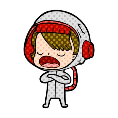 çizgi film astronot kadın açıklayan