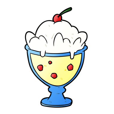 çizgi film lezzetli tatlı vektör çizim