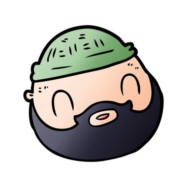 çizgi film sakallı erkek yüz