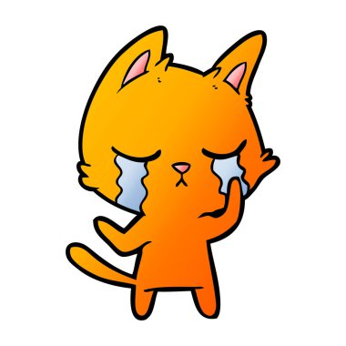 vektör çizim ayı ağlıyor çizgi film