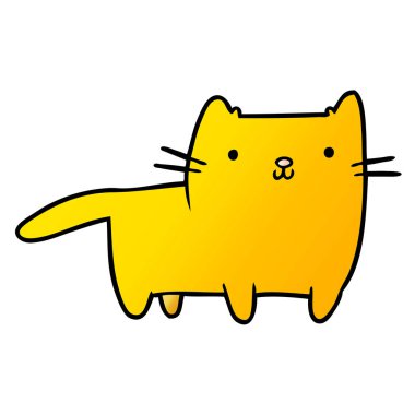 Çizgi film kedisinin vektör çizimi