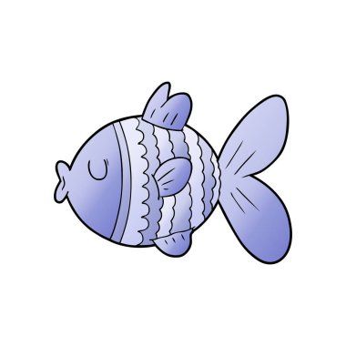 Çizgi film balıklarının vektör çizimi