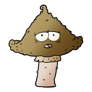 yüzü olan çizgi film mantar