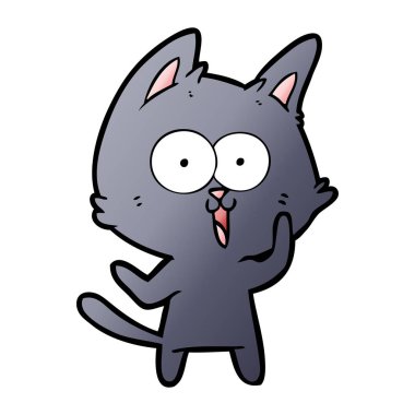 komik karikatür kedi vektör çizim