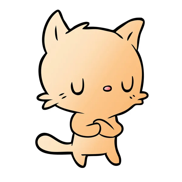 Vektor Ilustrasi Kartun Kucing Lucu - Stok Vektor