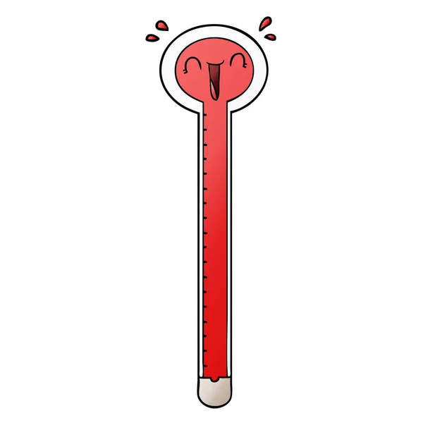 Ilustração Vetorial Termômetro Desenhos Animados — Vetor de Stock