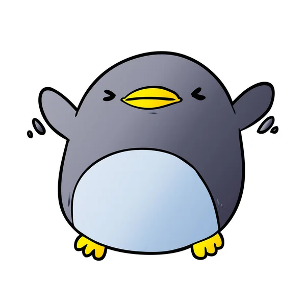 Vektorillustration Des Niedlichen Cartoon Pinguins — Stockvektor