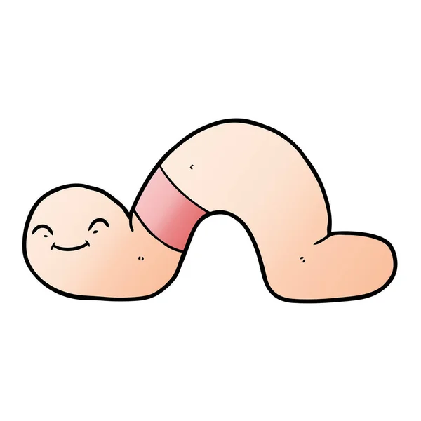 Vector Illustratie Van Cartoon Worm — Stockvector