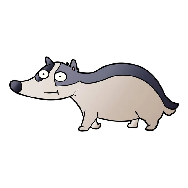 Vector Illustration Cartoon Badger — Stock Vector