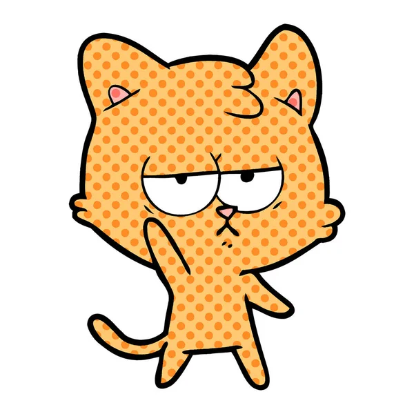 Vector Illustratie Van Cartoon Kat — Stockvector