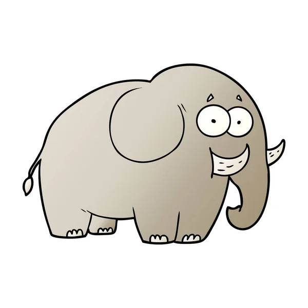 Εικονογράφηση Φορέα Του Ελέφαντα Κινουμένων Σχεδίων — Διανυσματικό Αρχείο