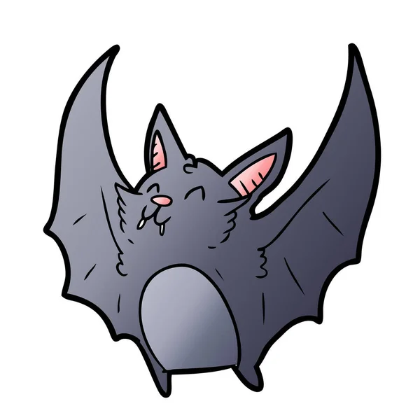Cartone Animato Vampiro Pipistrello Halloween — Vettoriale Stock
