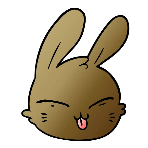 Vektor Illustration Des Zeichentrick Kaninchengesichts — Stockvektor