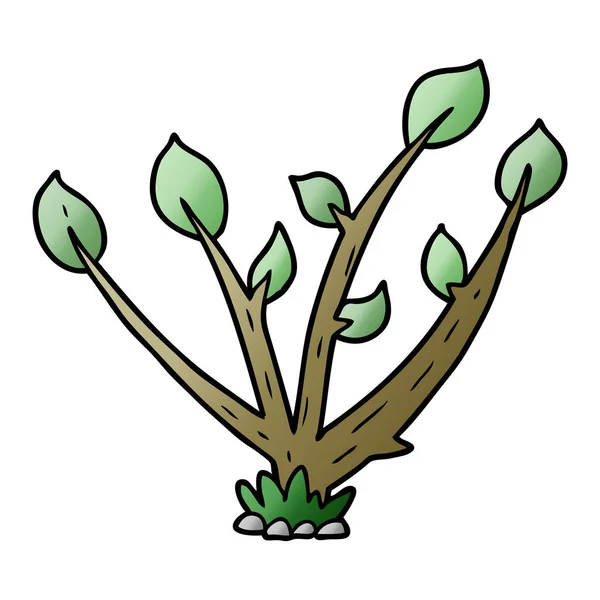 Ilustración Vectorial Planta Germinación Dibujos Animados — Vector de stock