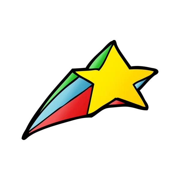 Estrella Fugaz Dibujos Animados Decorativos — Vector de stock