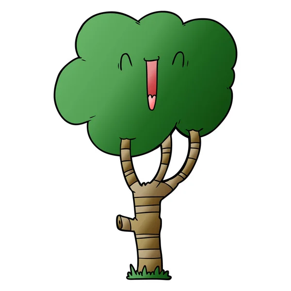 Vektorová Ilustrace Kresleného Stromu — Stockový vektor