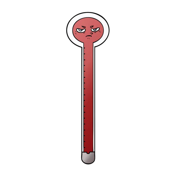 Vector Illustration Cartoon Thermometer — Stock Vector