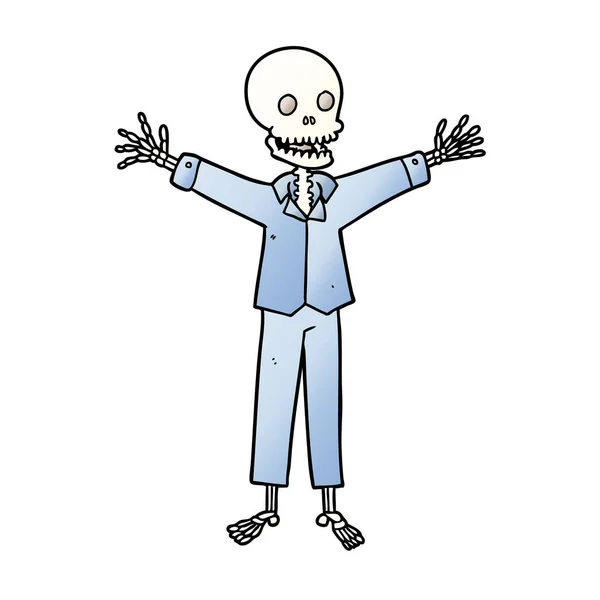 Cartoon Skelett Schlafanzug — Stockvektor